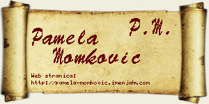 Pamela Momković vizit kartica
